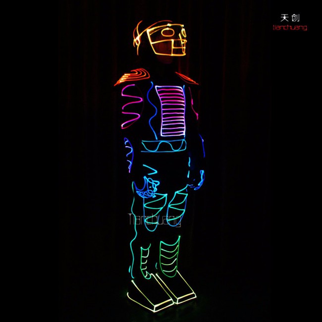 Light up dance led costume programmable