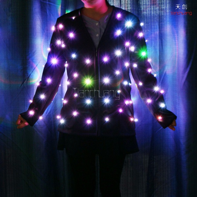 Full color led jacket for stage show singer