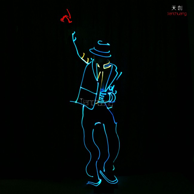 michael jackson costume led programmable for performance