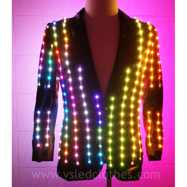 Multicolor led light jacket for men performance