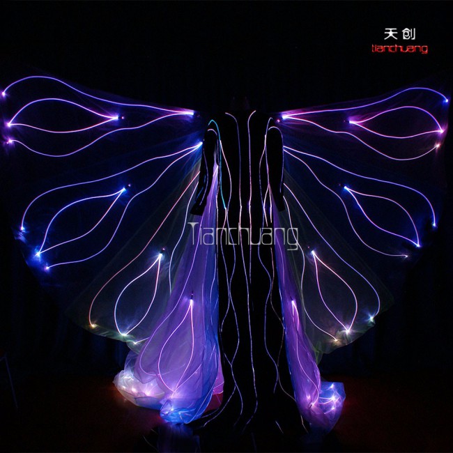 Full color walk stilts led butterfly wings for dancer