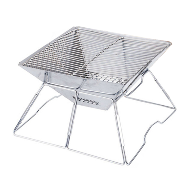 PortableFoldingCharcoalStainlessSteelBarbecueBBQGrillasCampingStoveOutdoor-LBPG0001