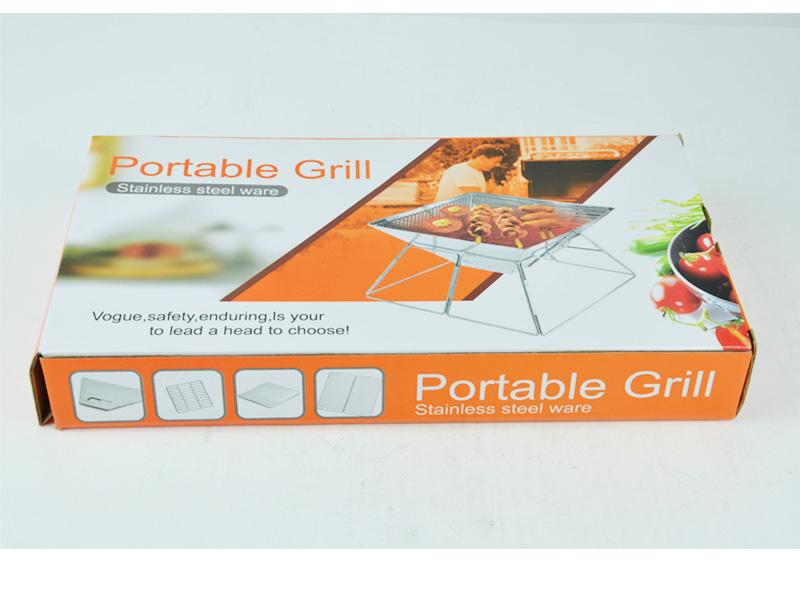 PortableFoldingCharcoalStainlessSteelBarbecueBBQGrillasCampingStoveOutdoor-LBPG0001